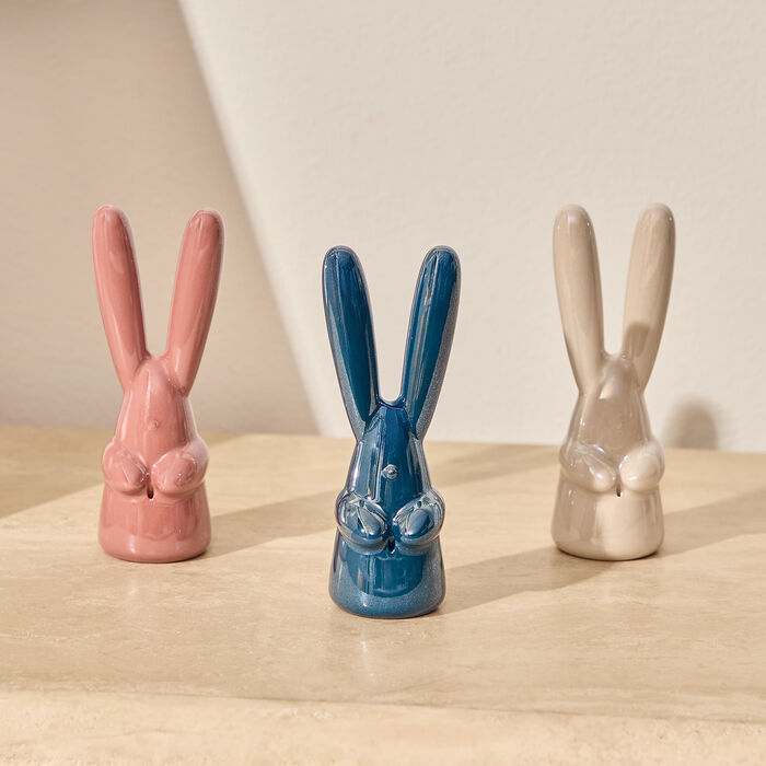 lladro bunny sculpture small blue