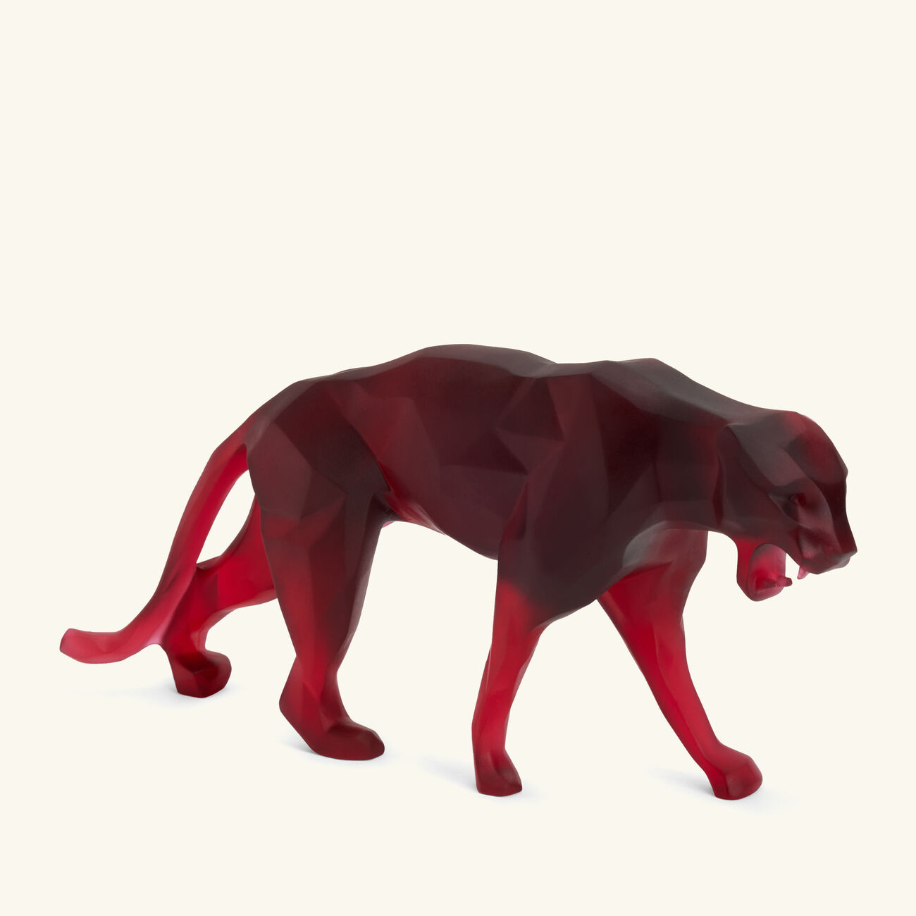 daum wild panther sculpture small red limited edition