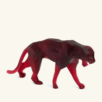 daum wild panther sculpture small red limited edition