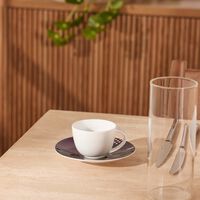 bernardaud oscar coffee cup   saucer black