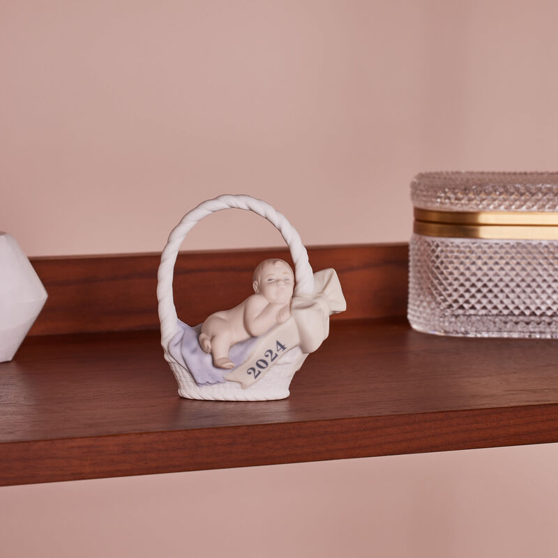 lladro born in 2024 boy figurine small white