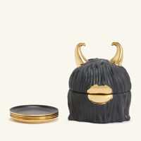 l objet haas lynda box plate black set of 4