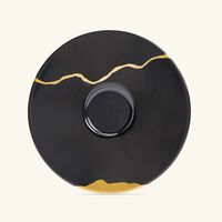 bernardaud kintsugi charbon espresso cup and saucer set of 2 black 2oz