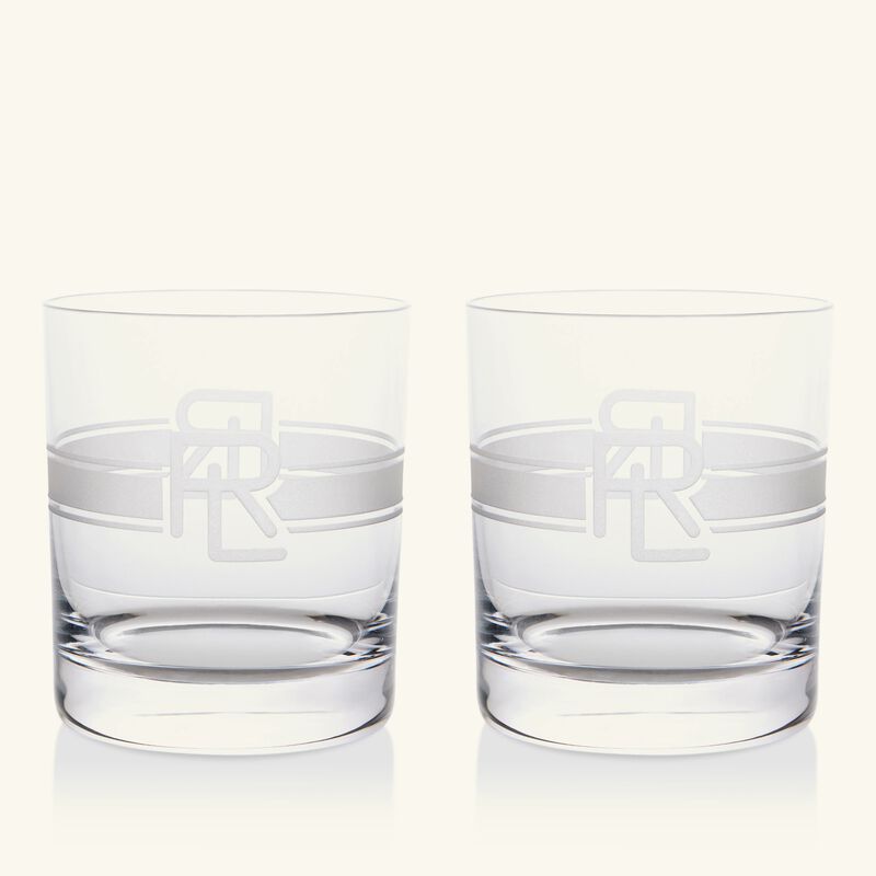 ralph lauren home ashton double old fashioned drinking glass clear set of 2