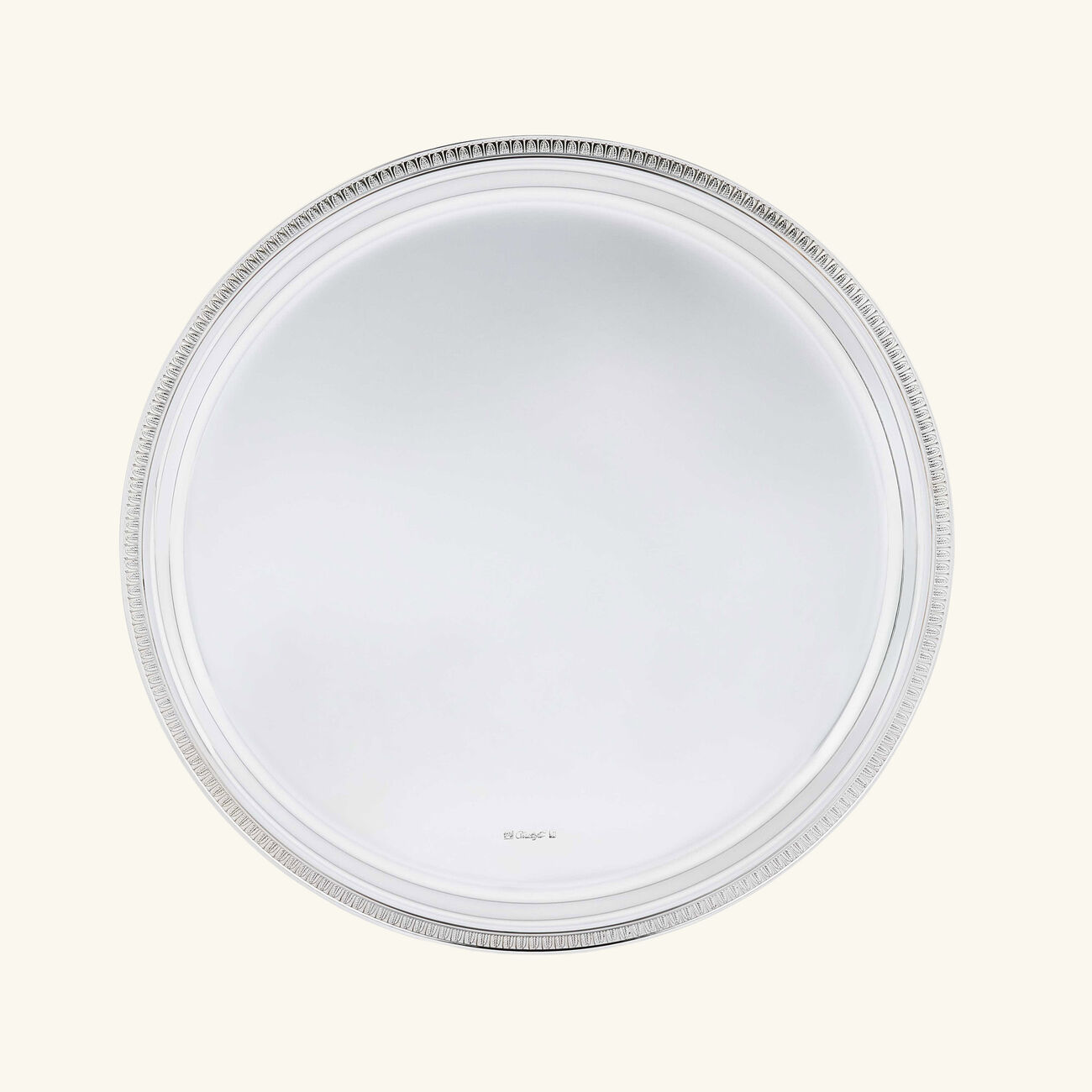christofle malmaison serving tray round medium silver plated