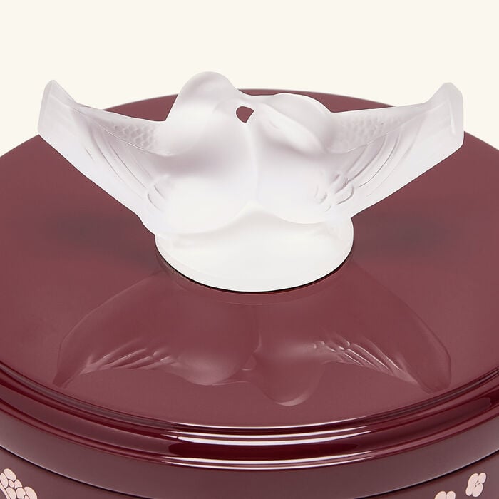 lalique fleurs de cerisier box small burgundy