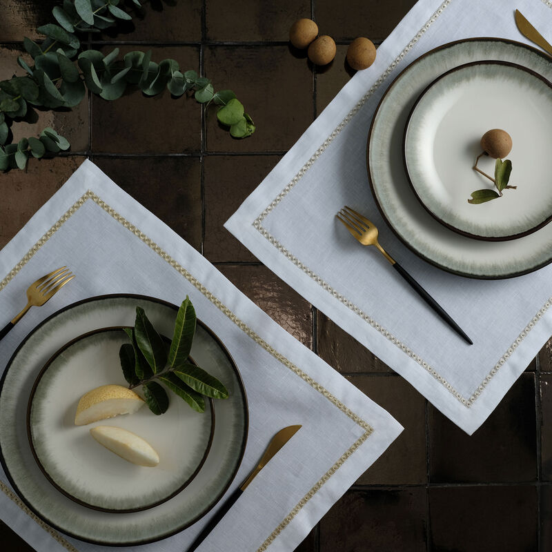 catherine denoual silver rosely linen set