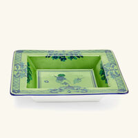 ginori 1735 oriente italiano malachite trinket tray square small green