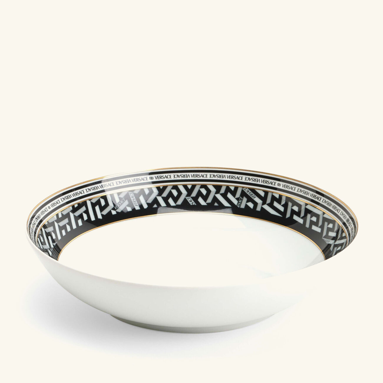 versace la greca signature soup plate white 21cm