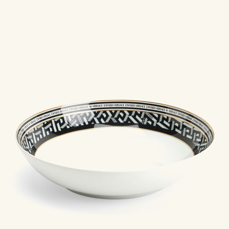 versace la greca signature soup plate white 21cm