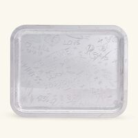 christofle graffiti serving tray rectangular small silver plated