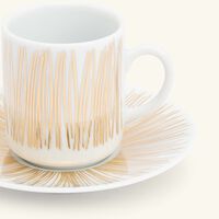 Tamrah by Razan Alazzouni Stripes Top Coffee Cup & Saucer Gold Set of 2 silsal tamrah by razan alazzouni stripes top coffee cup saucer gold set of 2