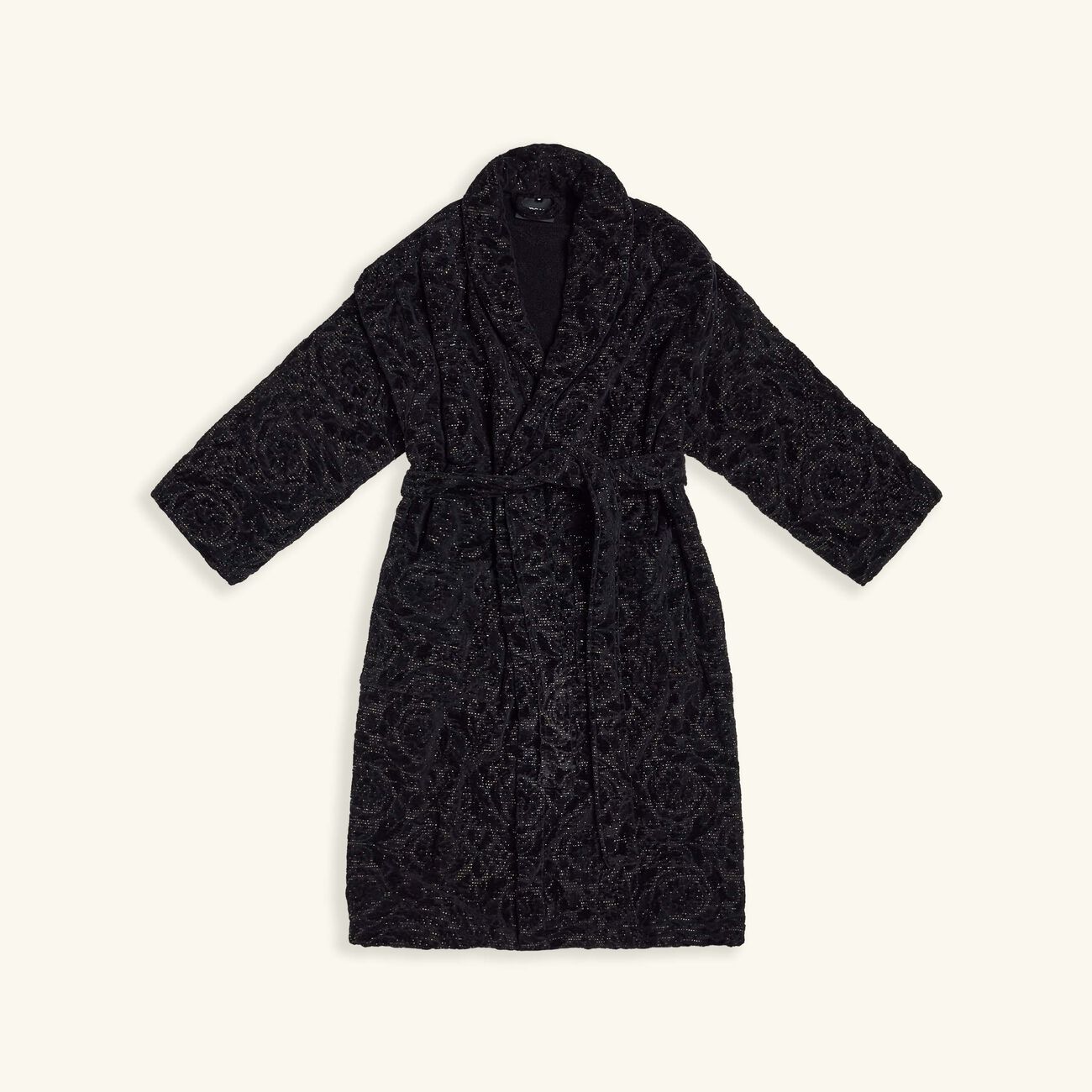 versace barocco bath robe large black
