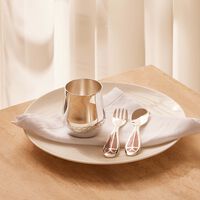 christofle quartz talisman baby flatware pink set of 2