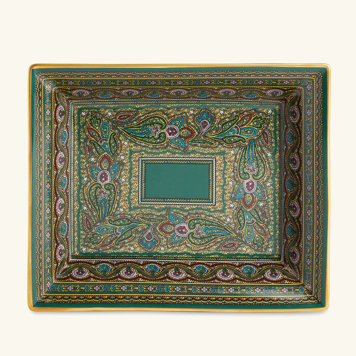 etro cachemire trinket tray rectangular small green