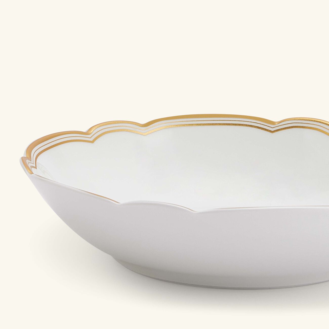 bernardaud pompadour soup plate round gold 19cm