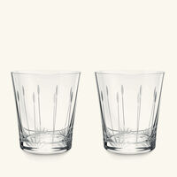 lalique lotus tumbler glass clear set of 2