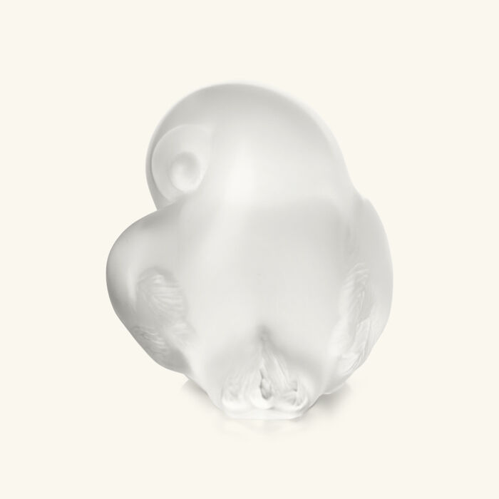 لاليك تمثال بيو على شكل طير ذيله للأسفل صغير شفاف