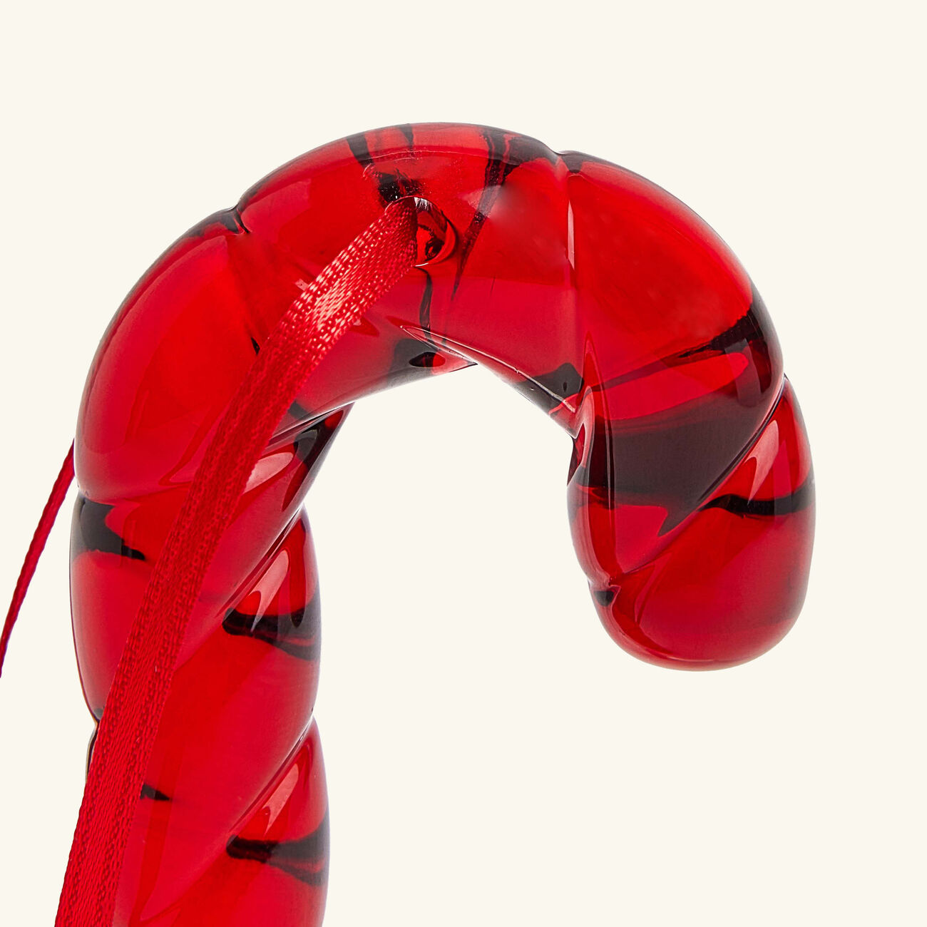 baccarat candy cane ornament mini red