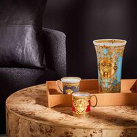 versace golden coin mug red