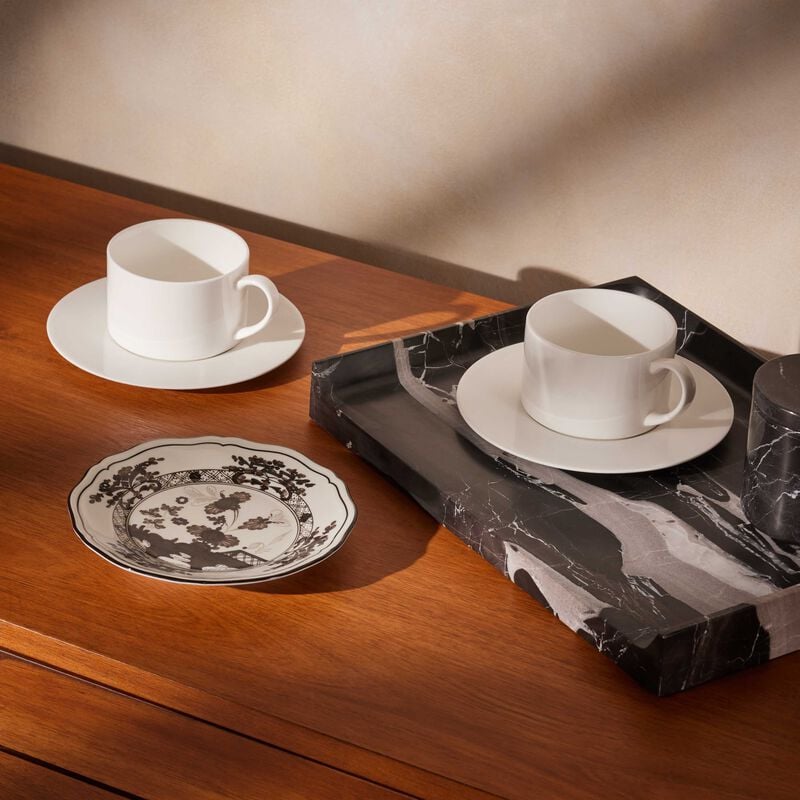 ginori 1735 oriente italiano bread plate grey