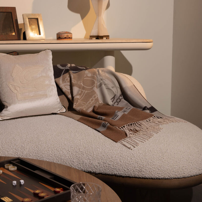 etro horses throw beige