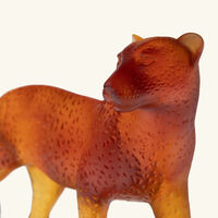 daum tropical leopard figurine medium brown
