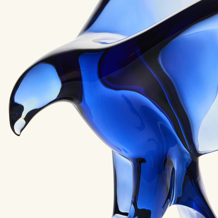 Imperator Eagle Sculpture Medium Blue baccarat imperator eagle sculpture medium blue