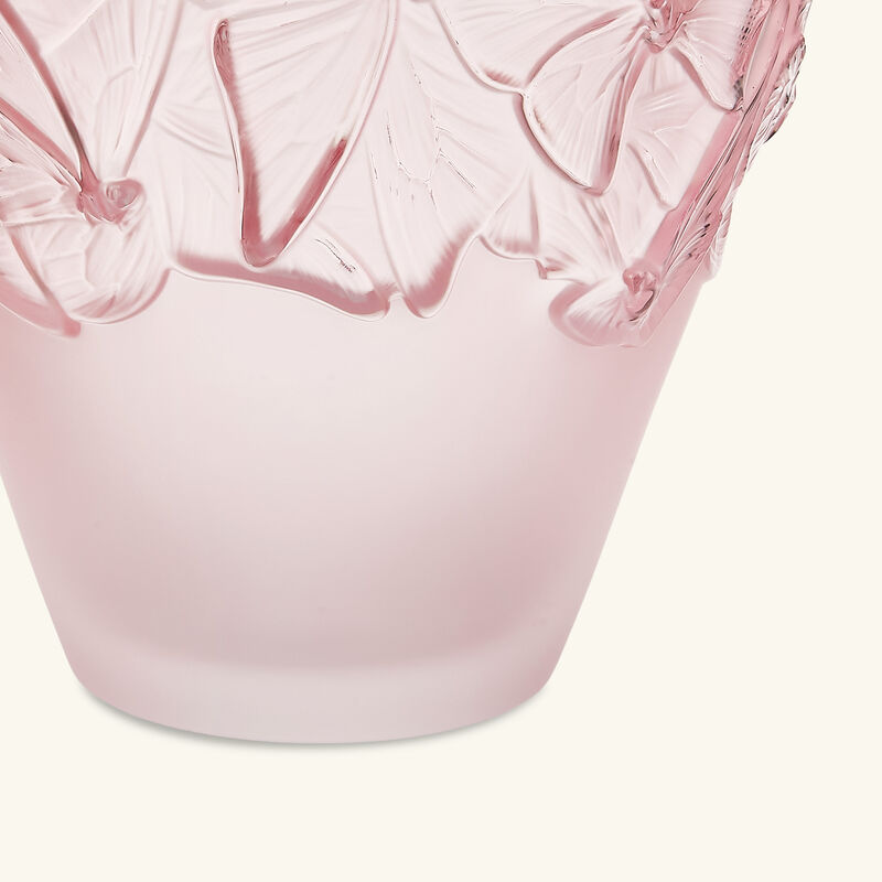 Papillons Vase Medium Pink lalique papillons vase medium pink