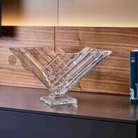 mario cioni c crystal v shape centerpiece large clear