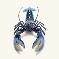 lladro lobster sculpture large blue