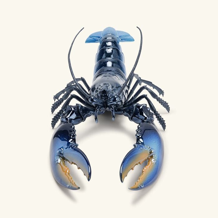 lladro lobster sculpture large blue