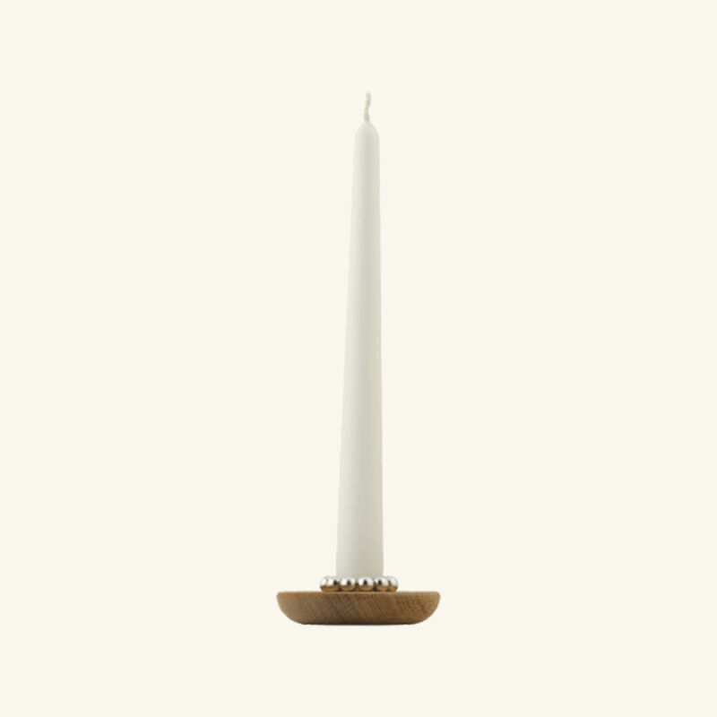 christofle perles candle holder oak