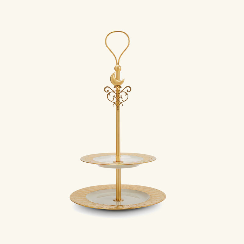 villari peacock extravaganza cake stand gold