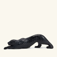 lalique zeila panther sculpture small black