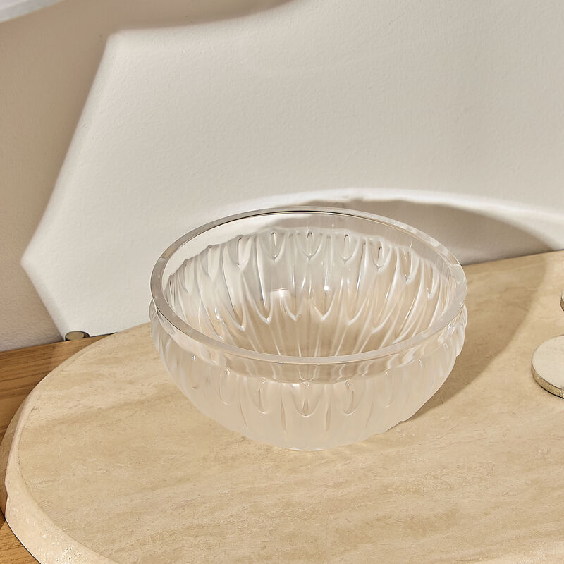 lalique plumes centerpiece bowl clear