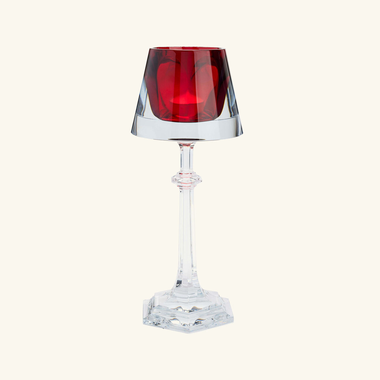 baccarat harcourt my fire candle holder red