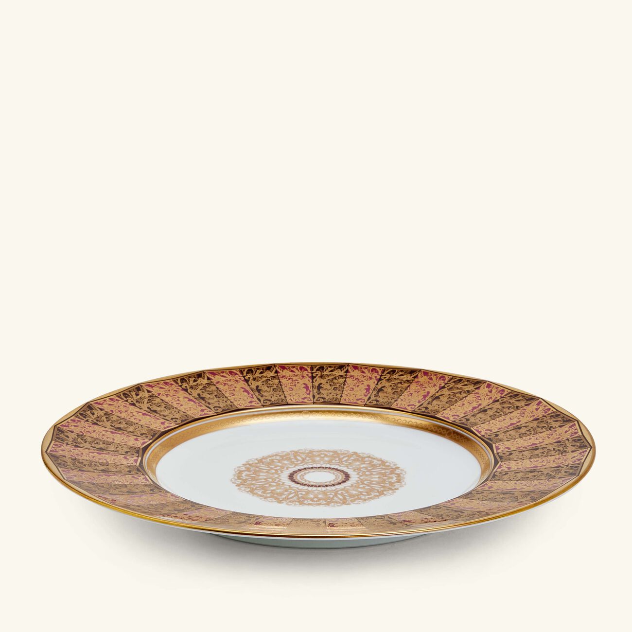 bernardaud eventail service plate round gold 31cm