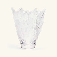 lalique champs lys es vase medium clear
