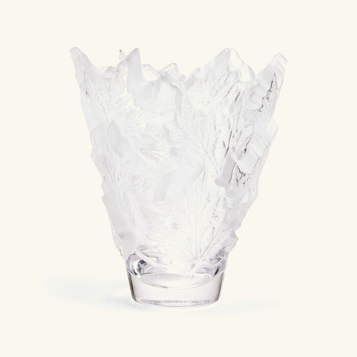 lalique champs  lys es vase medium clear
