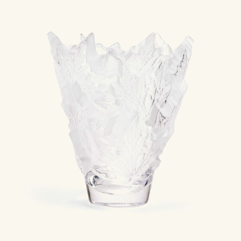 lalique champs lys es vase medium clear