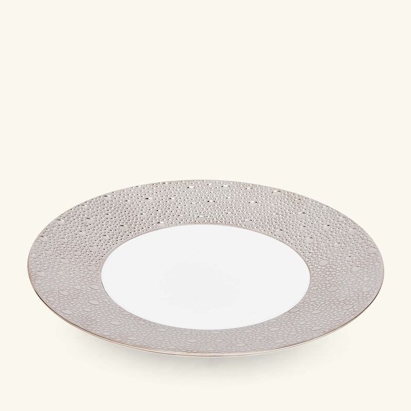 Ecume Salad Plate Round Silver 21cm bernardaud ecume salad plate round silver 21cm