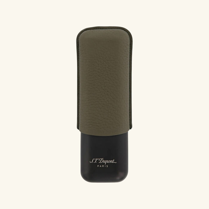 st dupont double cigar case brown