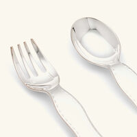 christofle charlie bear two piece baby flatware set silver