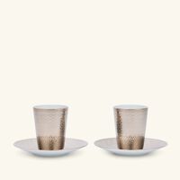 Divine Coffee Cup & Saucer Silver Set Of 2 bernardaud divine coffee cup saucer silver set of 2