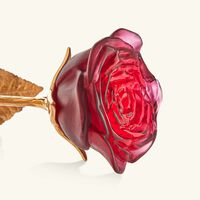 daum eternal rose figurine medium red
