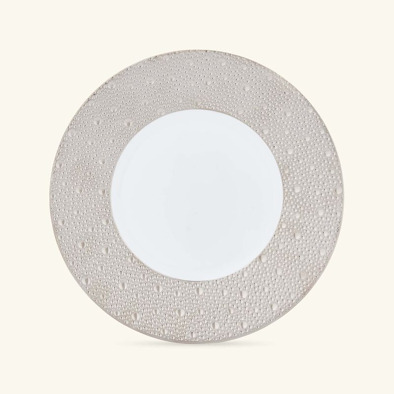 Ecume Salad Plate Round Silver 21cm bernardaud ecume salad plate round silver 21cm
