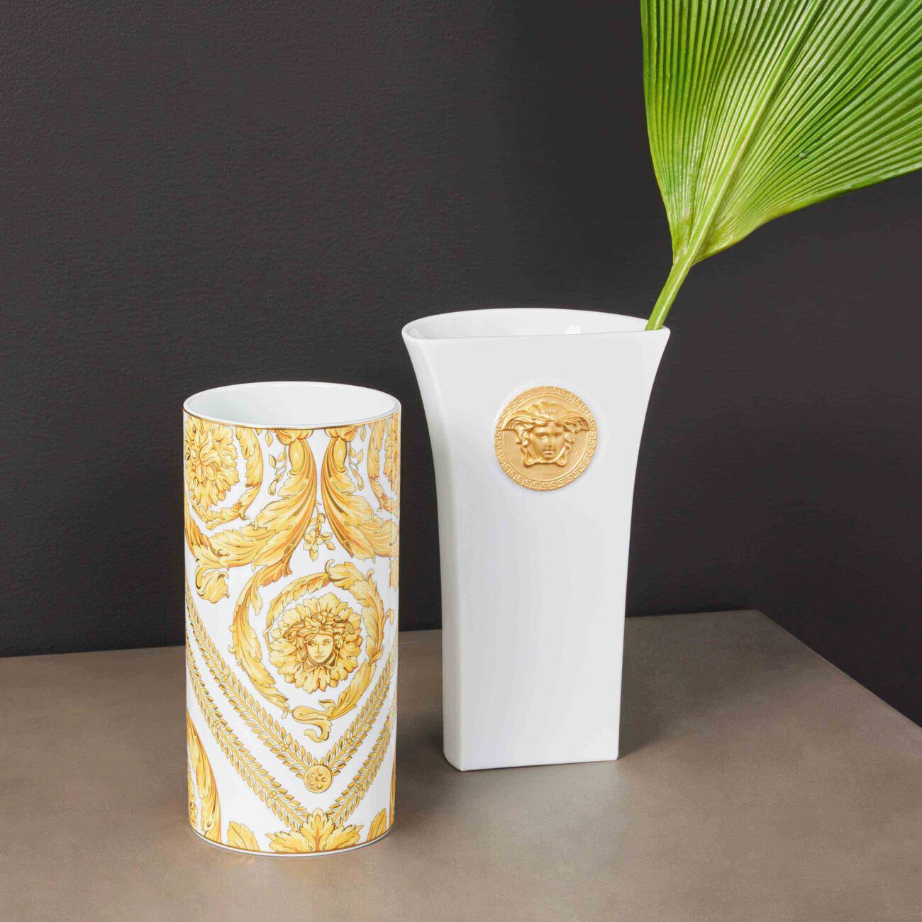 versace medusa rhapsody vase small white