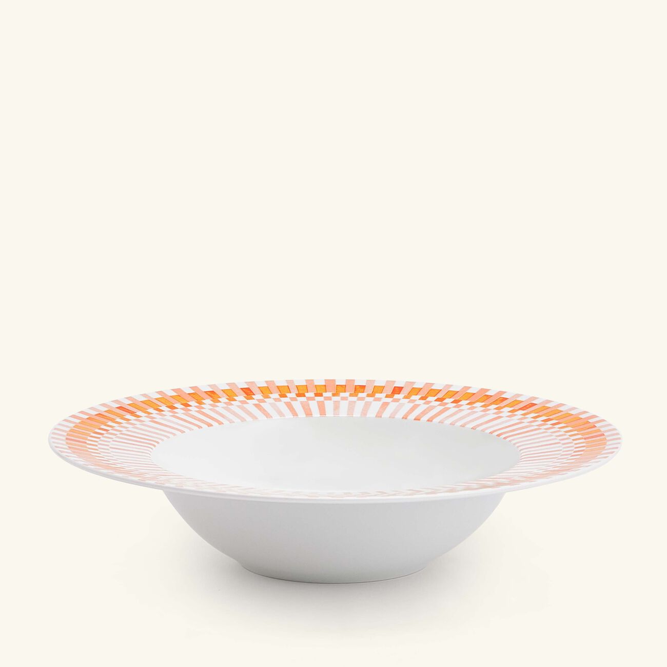 bernardaud terra rosa soup plate round orange 22cm