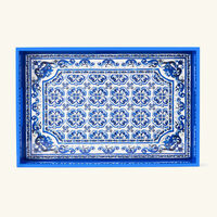 dolce gabbana casa blu mediterraneo tray rectangular large blue